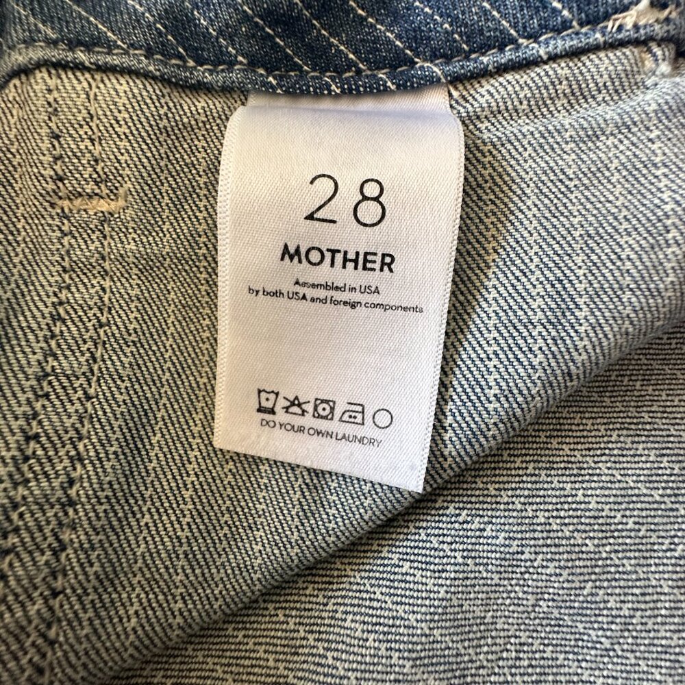 MOTHER Denim Pin Stripe Ankle Jeans - Picture 5 of 7